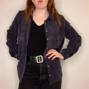 FAVLUX navy corduroy button up